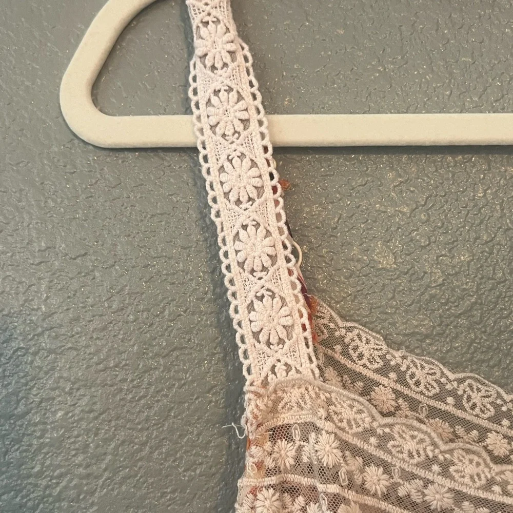 4/$10 Torrid Orange and White Smocked Tank Top - Picture 2 of 6